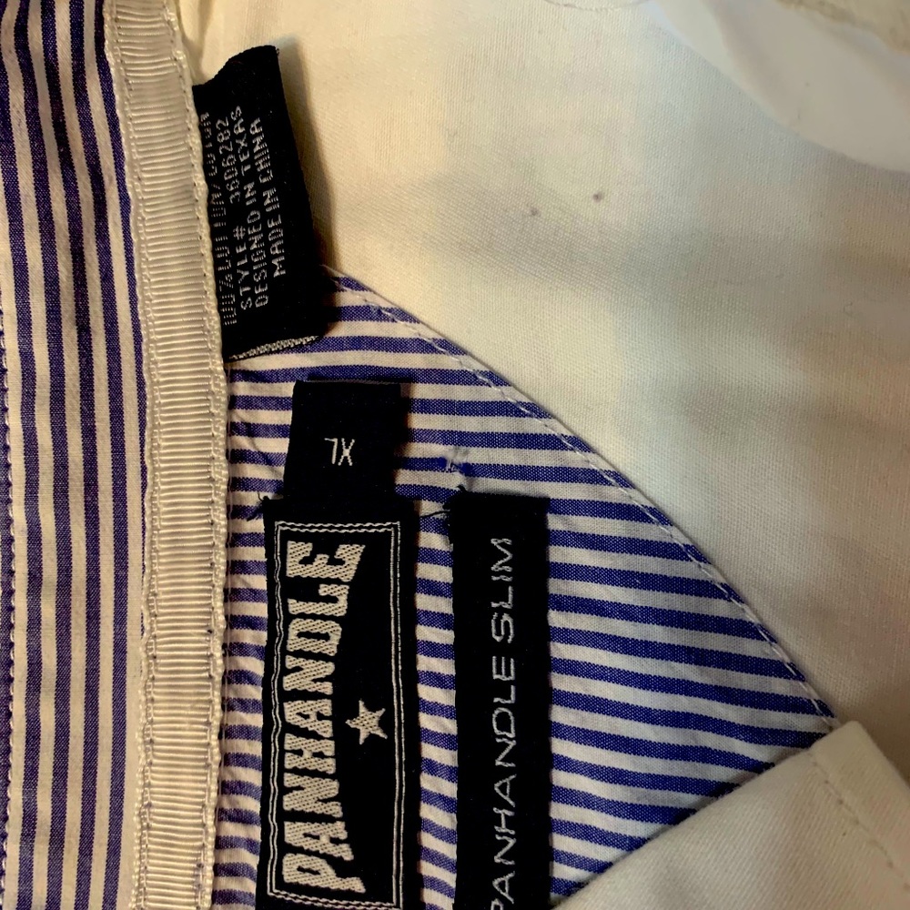 Men’s Panhandle white button down. XL